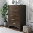 Furniture of America Irvine Contemporary Wood 5-Drawer Chest in Walnut