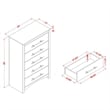Furniture of America Irvine Contemporary Wood 5-Drawer Chest in Walnut
