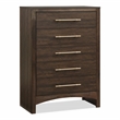 Furniture of America Irvine Contemporary Wood 5-Drawer Chest in Walnut
