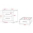 Furniture of America Stockton Farmhouse Wood 2-Drawer Nightstand in Gray