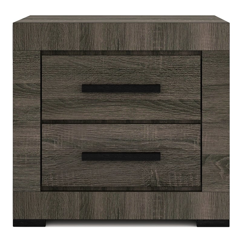 Furniture of America Stockton Farmhouse Wood 2-Drawer Nightstand in Gray
