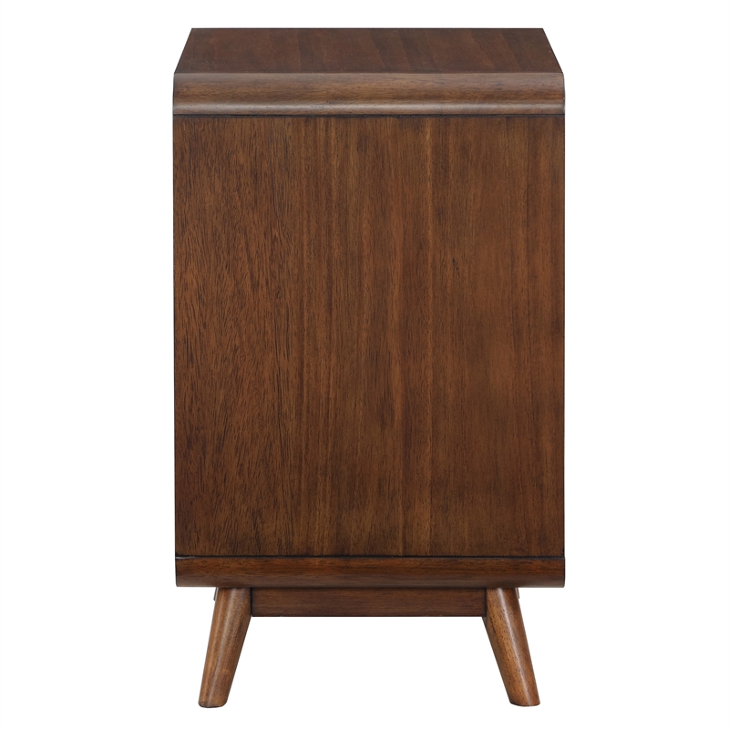 Furniture of America Ocala Mid-Century Wood 1-Drawer Side Table in Dark Oak