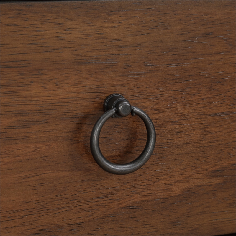 Furniture of America Ocala Mid-Century Wood 1-Drawer Side Table in Dark Oak