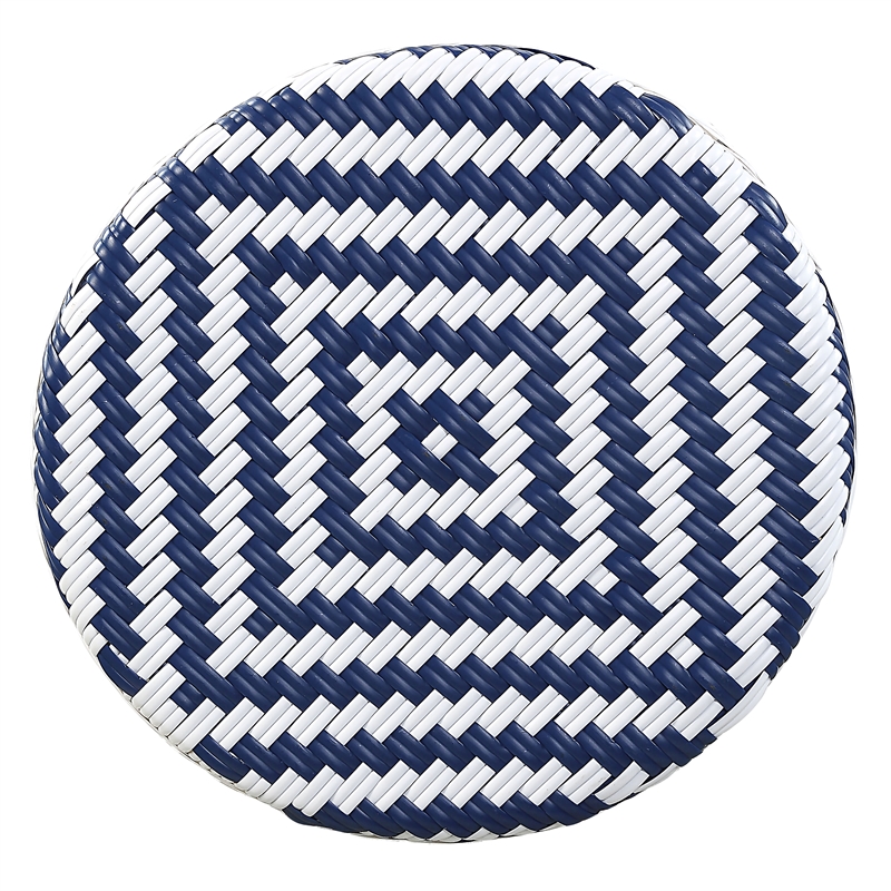 Furniture of America Saginaw Aluminum 3-Piece Patio Dining Table Set in Navy