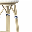 Furniture of America Saginaw Aluminum 3-Piece Patio Dining Table Set in Navy