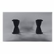 Furniture of America Saginaw Gray Glass Top Dining Table in Black