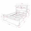 Furniture of America Fremont Contemporary Fabric Full Bed with Storage in Navy