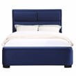 Furniture of America Fremont Contemporary Fabric Full Bed with Storage in Navy