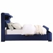Furniture of America Fremont Contemporary Fabric Full Bed with Storage in Navy