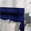 Furniture of America Fremont Contemporary Fabric Twin Bed with Storage in Navy