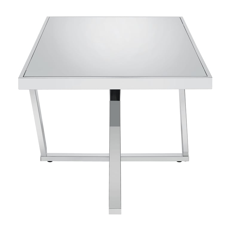 Furniture of America Ludington Contemporary Metal Coffee Table in Chrome