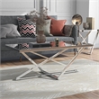 Furniture of America Ludington Contemporary Metal Coffee Table in Chrome
