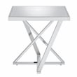 Furniture of America Ludington Contemporary Metal End Table in Chrome