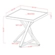 Furniture of America Ludington Contemporary Metal End Table in Chrome