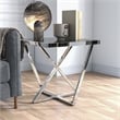 Furniture of America Ludington Contemporary Metal End Table in Chrome