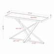 Furniture of America Ludington Contemporary Metal Sofa Table in Chrome