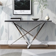 Furniture of America Ludington Contemporary Metal Sofa Table in Chrome