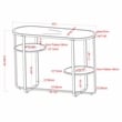 Furniture of America Ludington Metal 2-Shelf Water Ripples Sofa Table in Chrome
