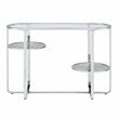 Furniture of America Ludington Metal 2-Shelf Waterfall Sofa Table in Chrome