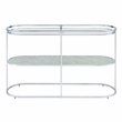 Furniture of America Ludington Metal 1-Shelf Waterfall Sofa Table in Chrome