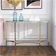 Furniture of America Vasket Contemporary Metal Sofa Table in Gold Champagne