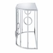 Furniture of America Harper Contemporary Metal Half-Circle Sofa Table in Chrome