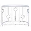 Furniture of America Harper Contemporary Metal Half-Circle Sofa Table in Chrome