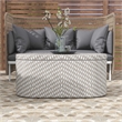 Furniture of America Hjem Aluminum 3pc Patio Coffee Table and Stool Set in Gray