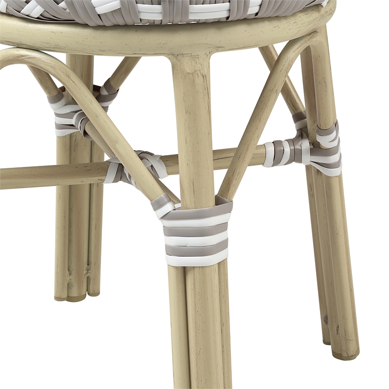 Furniture of America Hjem Aluminum 3pc Patio Coffee Table and Stool Set in Gray