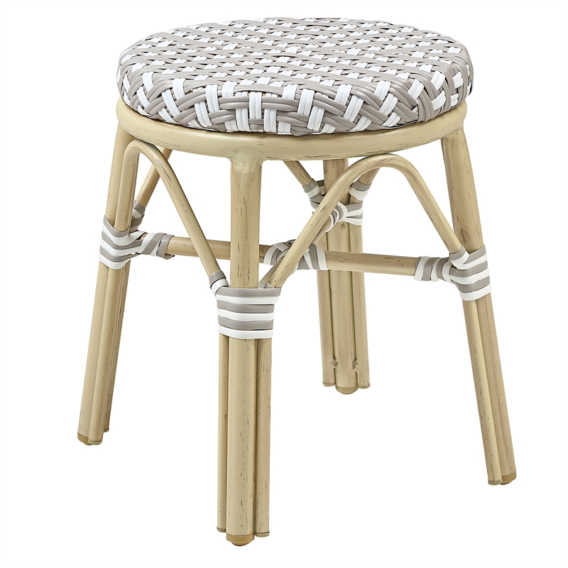 Furniture of America Hjem Aluminum 3pc Patio Coffee Table and Stool Set in Gray