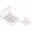 Furniture of America Harper Fabric Upholstered Queen Bed with 4-Drawer in Gray