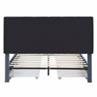 Furniture of America Harper Fabric Upholstered Queen Bed with 4-Drawer in Gray