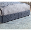 Furniture of America Harper Fabric Upholstered Full Bed with 4-Drawer in Gray
