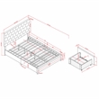 Furniture of America Harper Fabric Full Bed with 2-Drawer in Light Gray