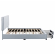 Furniture of America Harper Fabric Full Bed with 2-Drawer in Light Gray