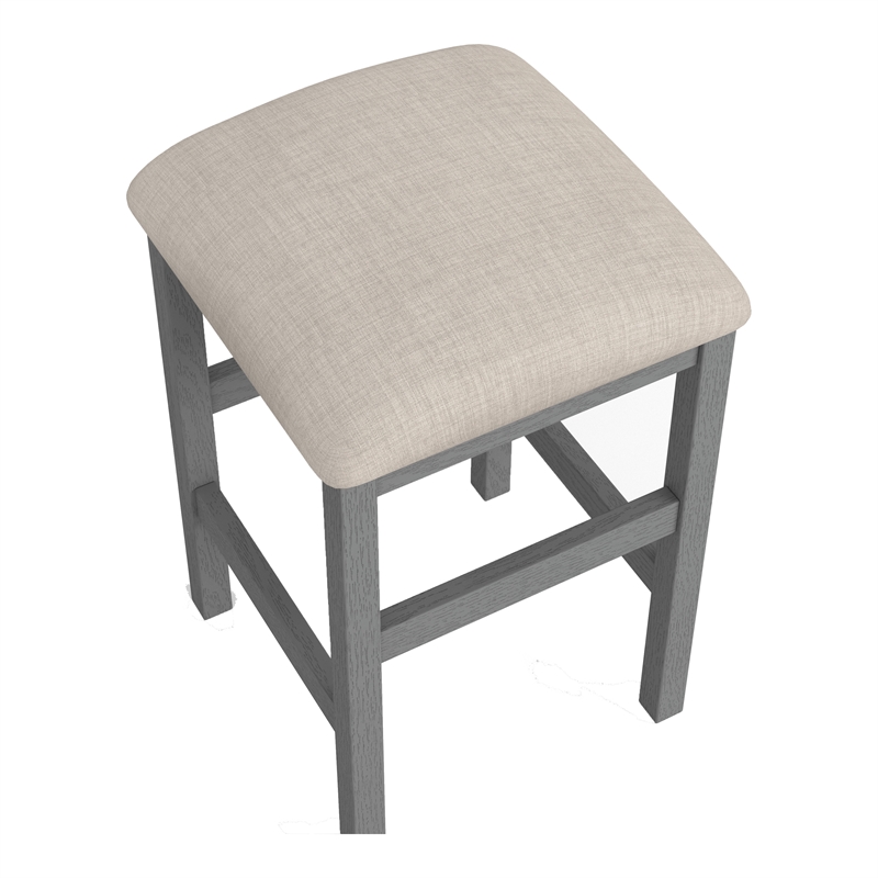 Furniture of America Ficus Wood 5-Piece Nested Counter Dining Table Set in Gray