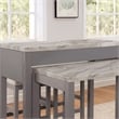 Furniture of America Ficus Wood 5-Piece Nested Counter Dining Table Set in Gray