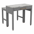 Furniture of America Ficus Wood 5-Piece Nested Counter Dining Table Set in Gray