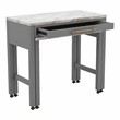 Furniture of America Ficus Wood 5-Piece Nested Counter Dining Table Set in Gray