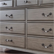 FOA Damos 6pc Gray Wood Bedroom Set-King+2 Nightstands+Chest+Dresser+Mirror