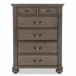 FOA Damos 6pc Gray Wood Bedroom Set-King+2 Nightstands+Chest+Dresser+Mirror