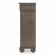 FOA Damos 6pc Gray Wood Bedroom Set-King+2 Nightstands+Chest+Dresser+Mirror
