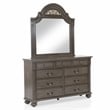 FOA Damos 6pc Gray Wood Bedroom Set-Queen+2 Nightstands+Chest+Dresser+Mirror