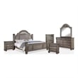 FOA Damos 6pc Gray Wood Bedroom Set-Queen+2 Nightstands+Chest+Dresser+Mirror