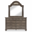 FOA Damos 5pc Gray Wood Bedroom Set - Cal King+2 Nightstands+Dresser+Mirror