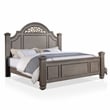 FOA Damos 5pc Gray Wood Bedroom Set - King+2 Nightstands+Dresser+Mirror