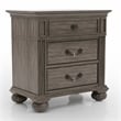 FOA Damos 5pc Gray Wood Bedroom Set - Queen+2 Nightstands+Dresser+Mirror