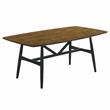 FOA Kapok Wood Padded 5-Piece Dining Set in Black and Gray