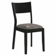 FOA Kapok Wood Padded 5-Piece Dining Set in Black and Gray