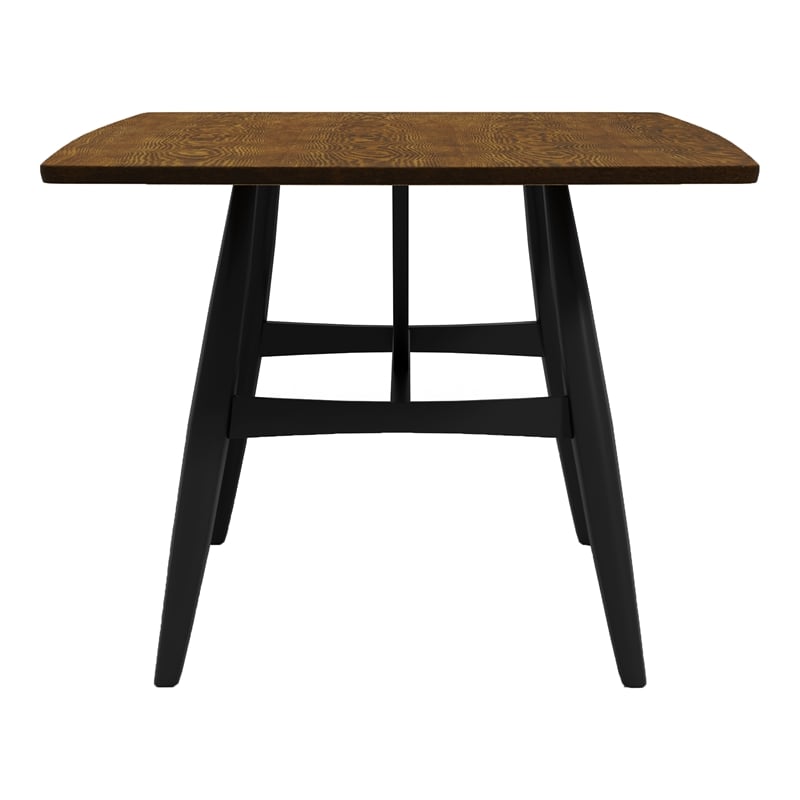 Furniture of America Kapok Solid Wood 5-Piece Dining Table Set in Oak and Black